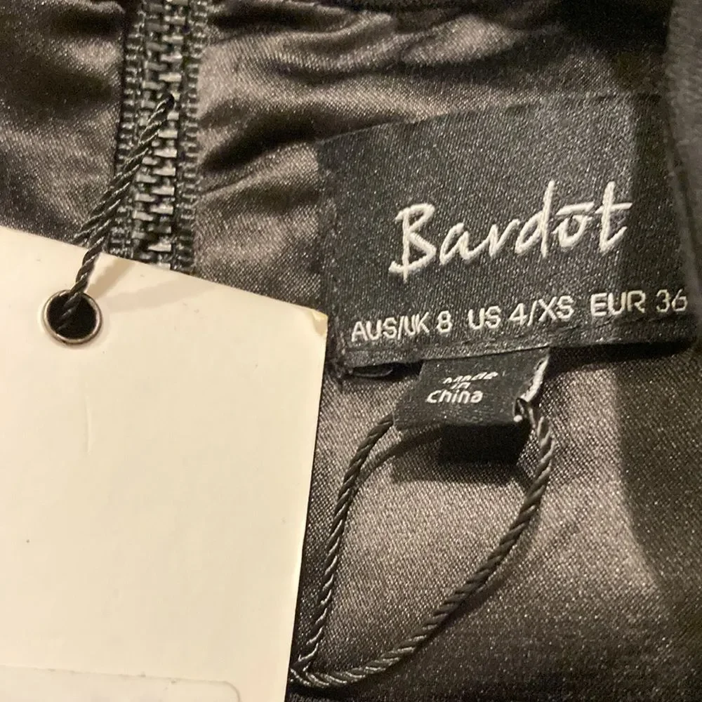 Bardot Black Midi Dress Size 4 NWT - Picture 5 of 8